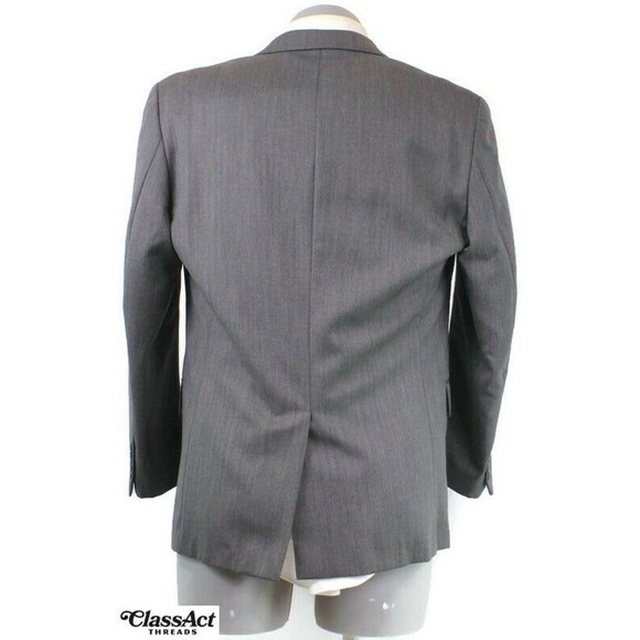 American Living 3 Piece Suit Mens Gray 2 Button Wool 40R Pleated Fronts 32" W - Picture 8 of 10